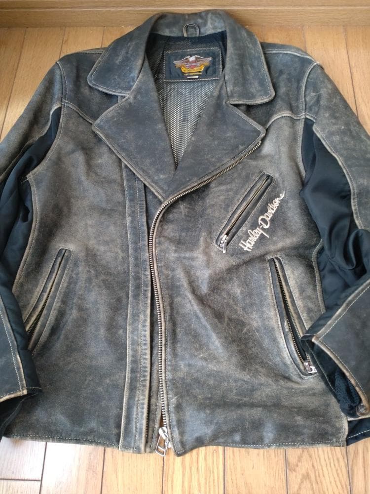 限定品 90s ヴィンテージ 革ジャン ダブルライダース ハーレーダビッドソンL