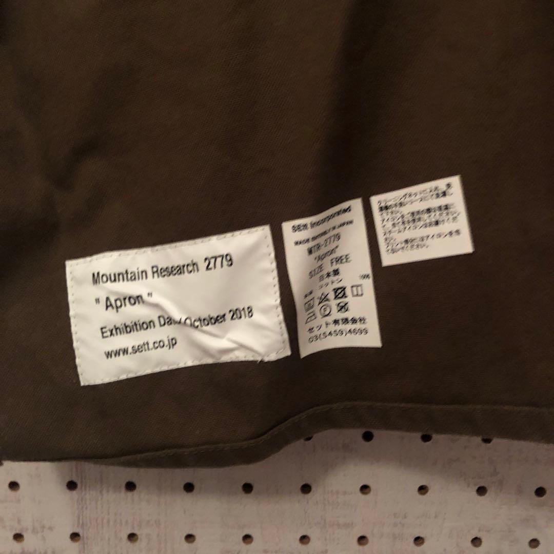 新品未使用品　mountain Research カーキ　エプロン　ダック地