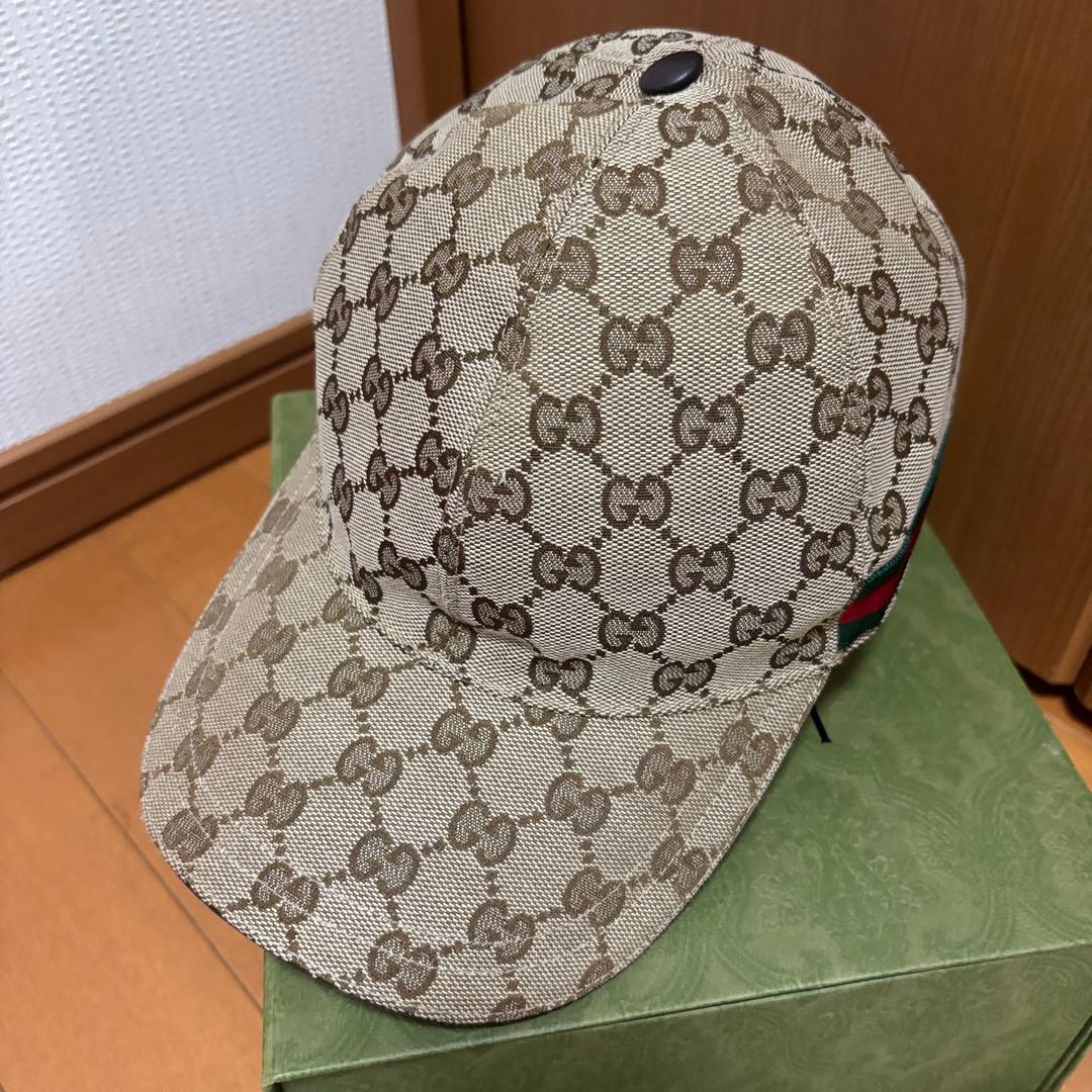 【早い者勝ち】【極美品】グッチ GGキャンバス キャップ 帽子【希少品】