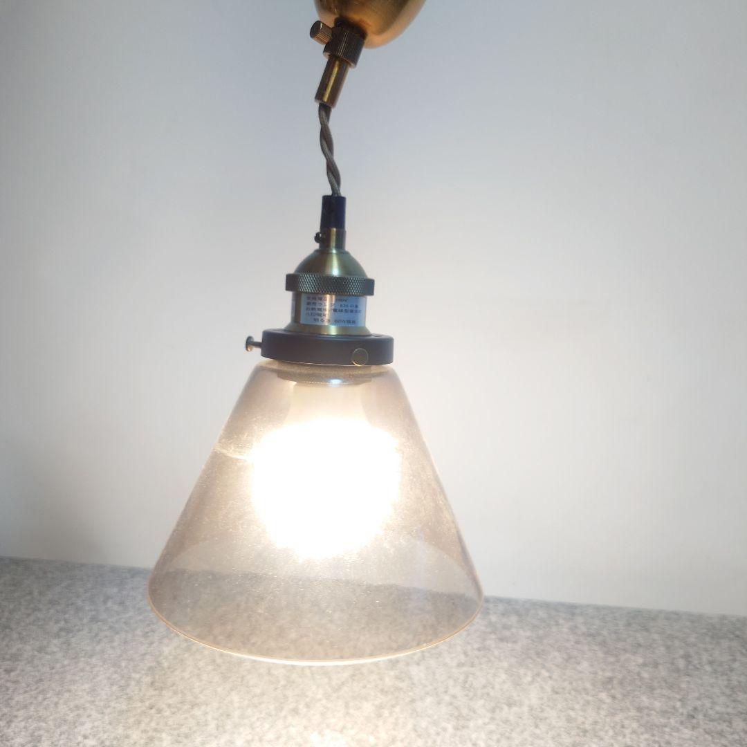 クリアガラス ゴールド ペンダントライト E26