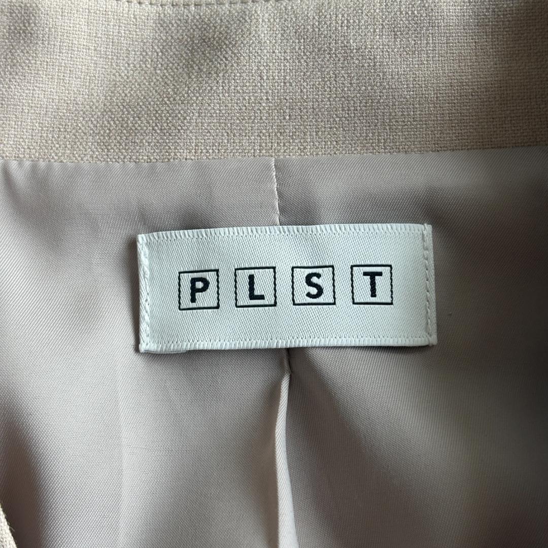 PLST プラステ ノーカラー スーツ セットアップ ベージュ Mサイズ