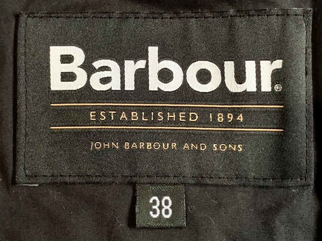 未使用品 38 Barbour EXMOOR ミドルレングス コート ブラック