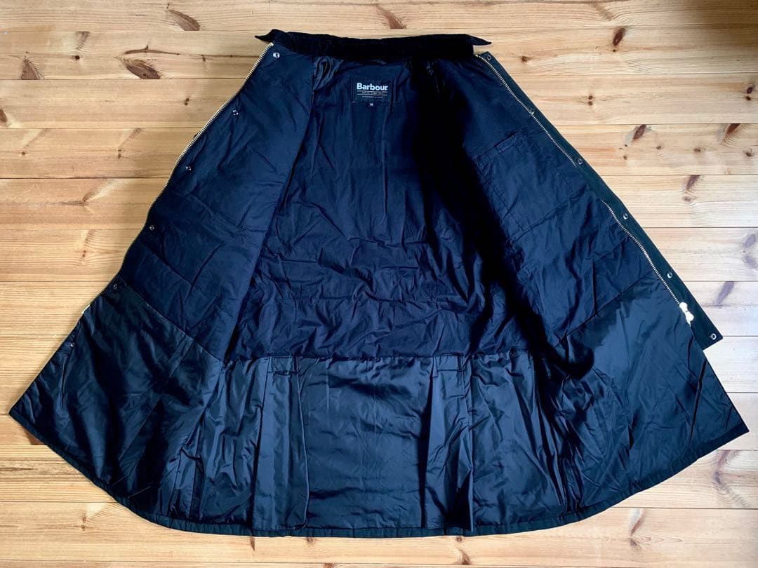 未使用品 38 Barbour EXMOOR ミドルレングス コート ブラック