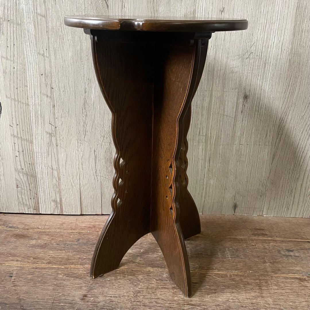 パリの雑貨屋 テーブルスタンド 花台 フラワースタンド 木製スツール 飾り台