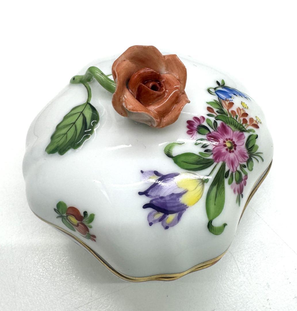 ★新品★HERENDヘレンド フラワー小物入れ ボンボニエール　薔薇