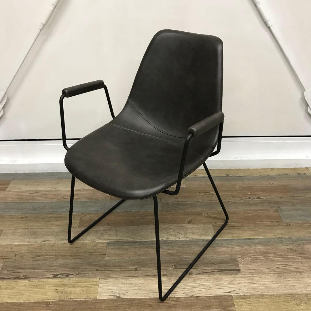 訳あり　a.depeche　アデペシュ　パニッシュ アームチェア　PUレザー