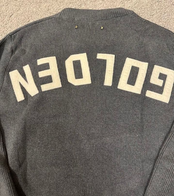GOLDEN /ゴールデングース LOGO ニット ロゴ グレー