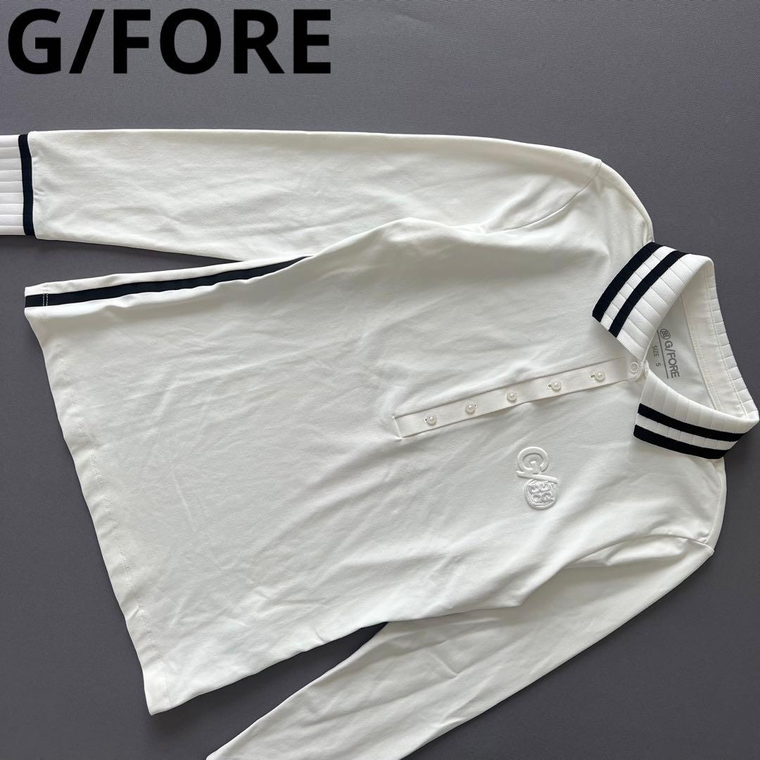 G/FORE ジーフォア　ロゴ　長袖　ポロシャツ　ゴルフ　レディース　襟付き　S