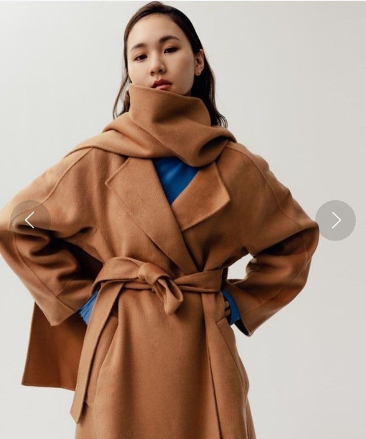 【再値下げ！】美品　randeboo マフラードッキングウールコート