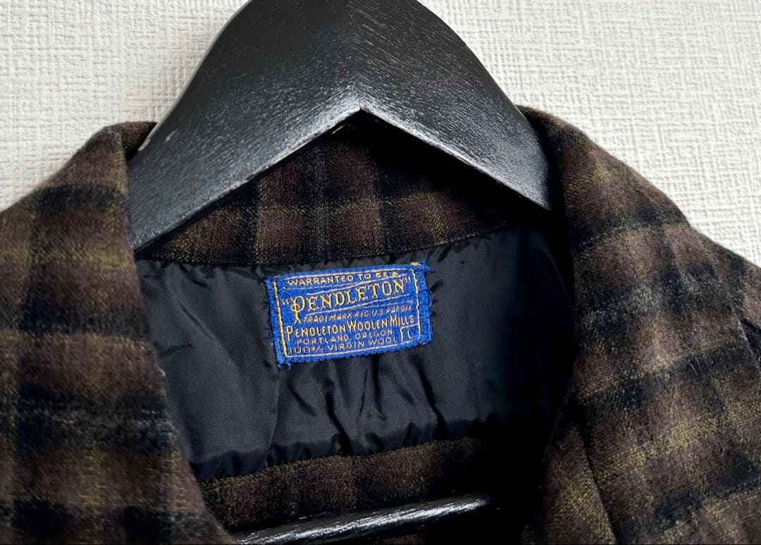 超スペシャル 60s ペンドルトン オンブレ チェック シャツ L ブラウン