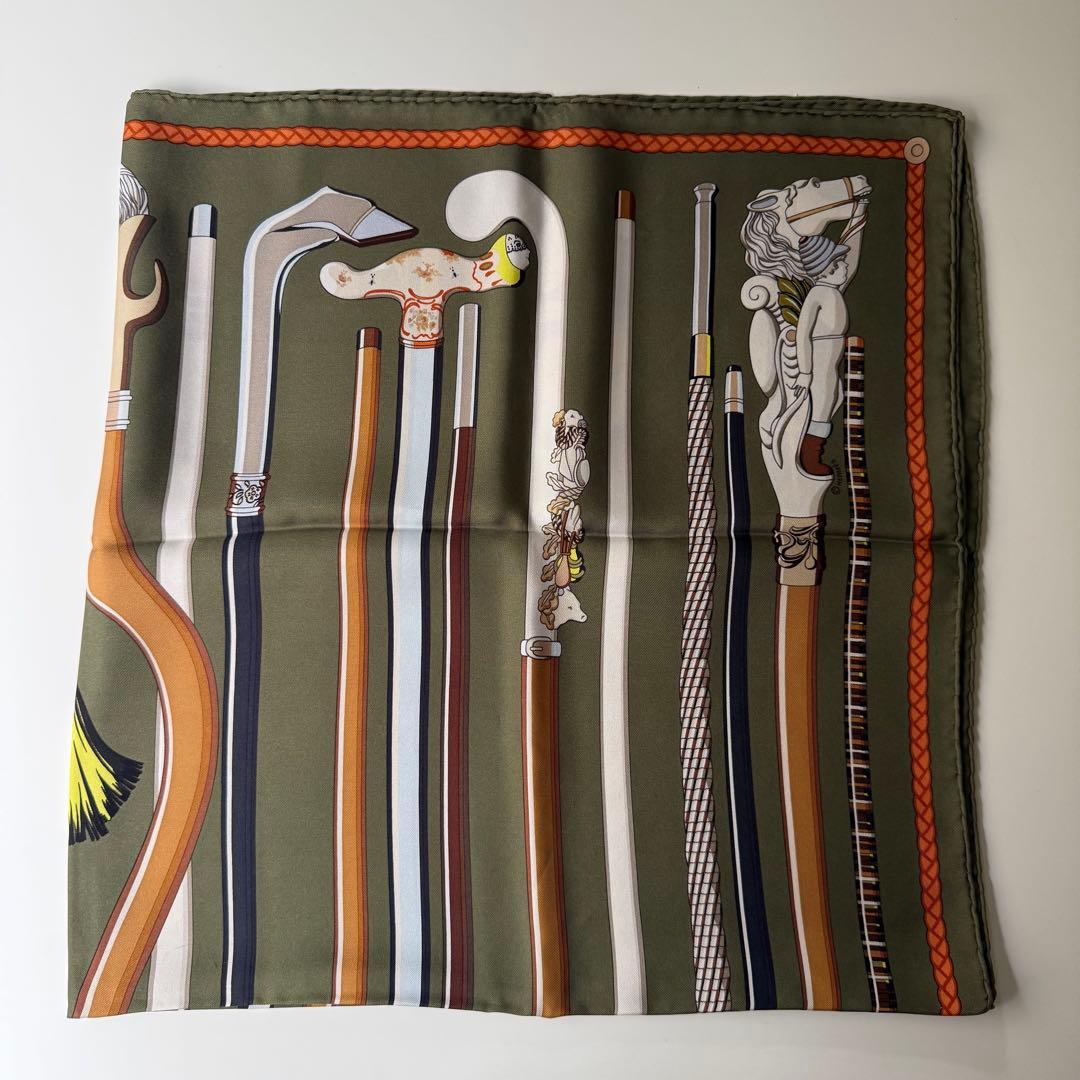 限定価格 Hermès カレ90 Les Cannes スカーフ