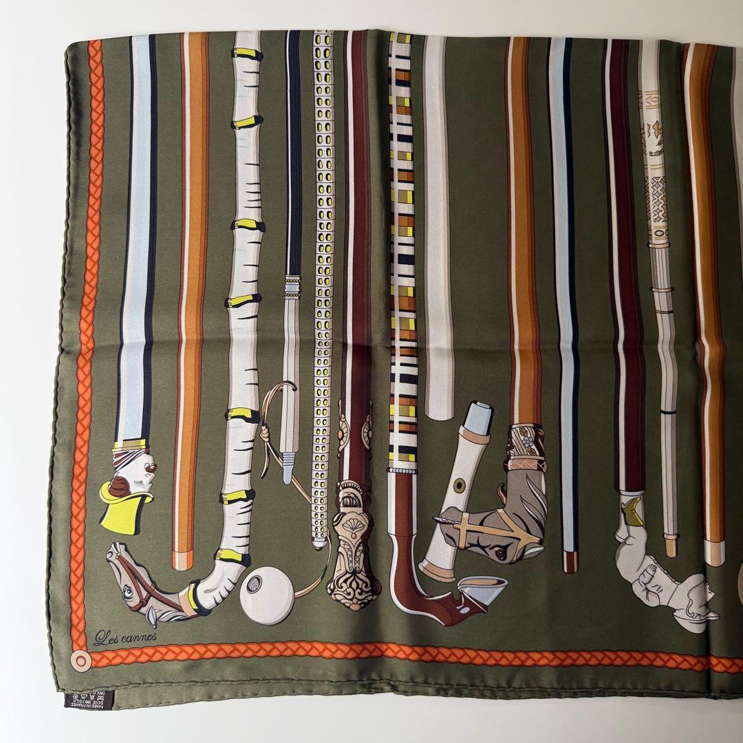 限定価格 Hermès カレ90 Les Cannes スカーフ