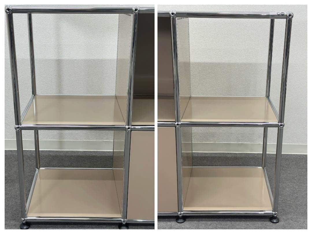 正規品ほぼ未使用品■USMハラー■キャビネットシェルフ　3列2段　ベージュ　鍵無