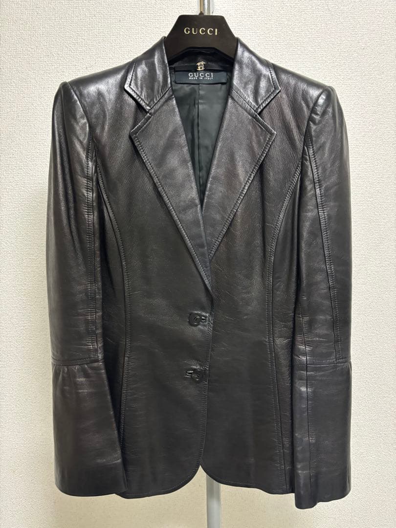 GUCCI ブラック レザージャケット