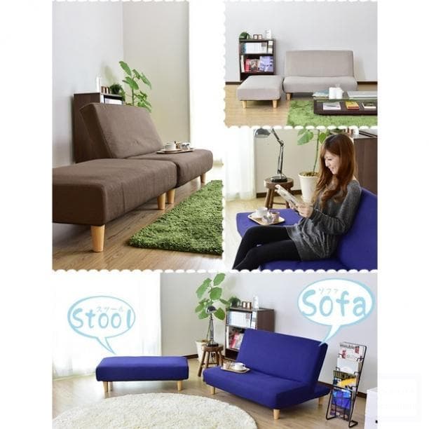 ソファベッド ローソファー シングル 2人掛け