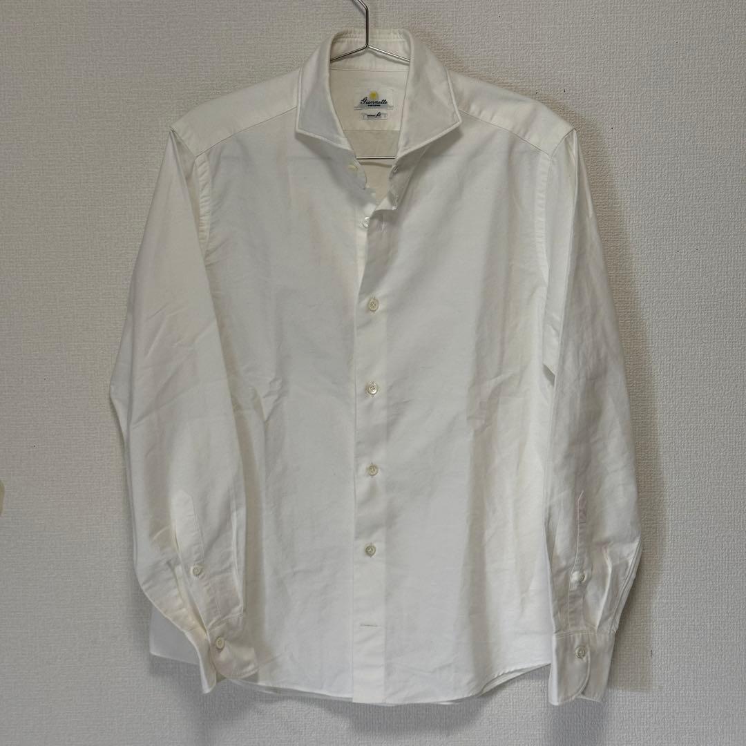 giannetto ジャンネット コットン 長袖シャツ ホワイト 40
