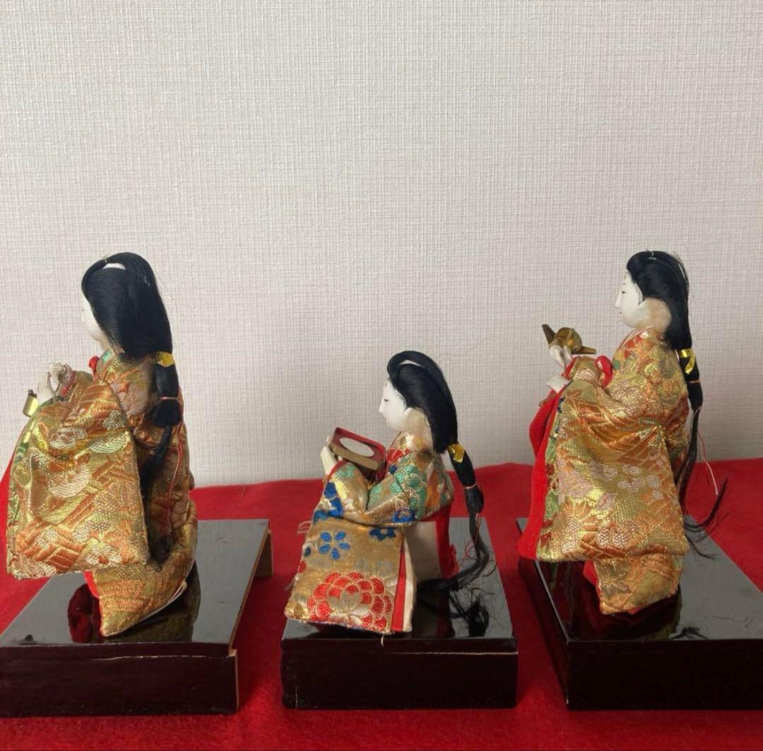 雛人形　三人官女　1956年　ビンテージ & 高杯2個