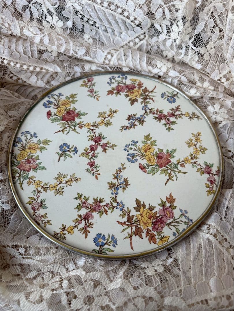 【く18】25 フランス　アンティーク　鍋敷　　sarreguemines