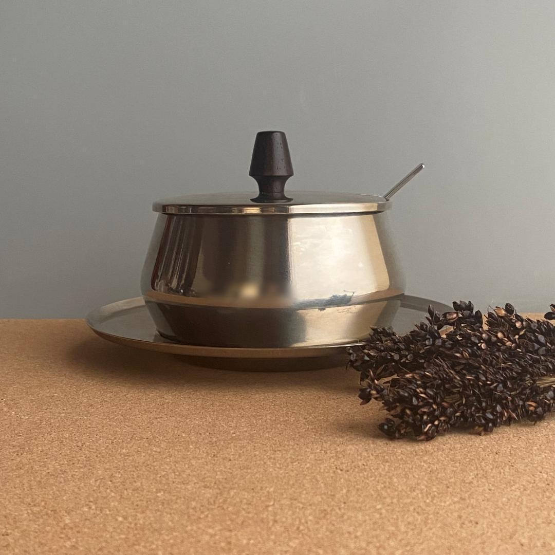 Nilsjohan ニルスヨハン ステンレス ヴィンテージ シュガーポット 容器