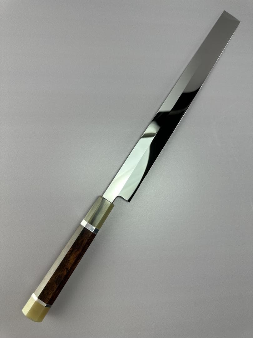 梵静刃物 蛸引包丁 尺一ウルトラ鏡面仕上げ 刺身包丁 スネークウッド白水牛八角柄