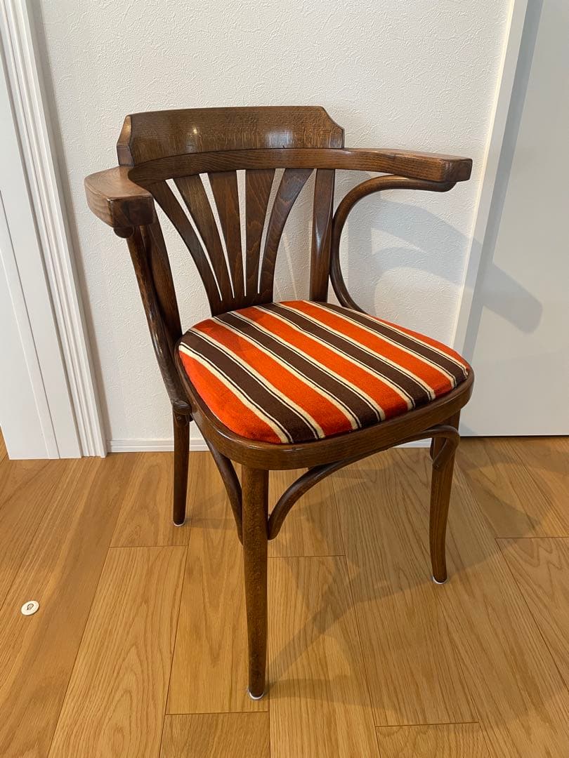 木製ヴィンテージチェア　ストライプ