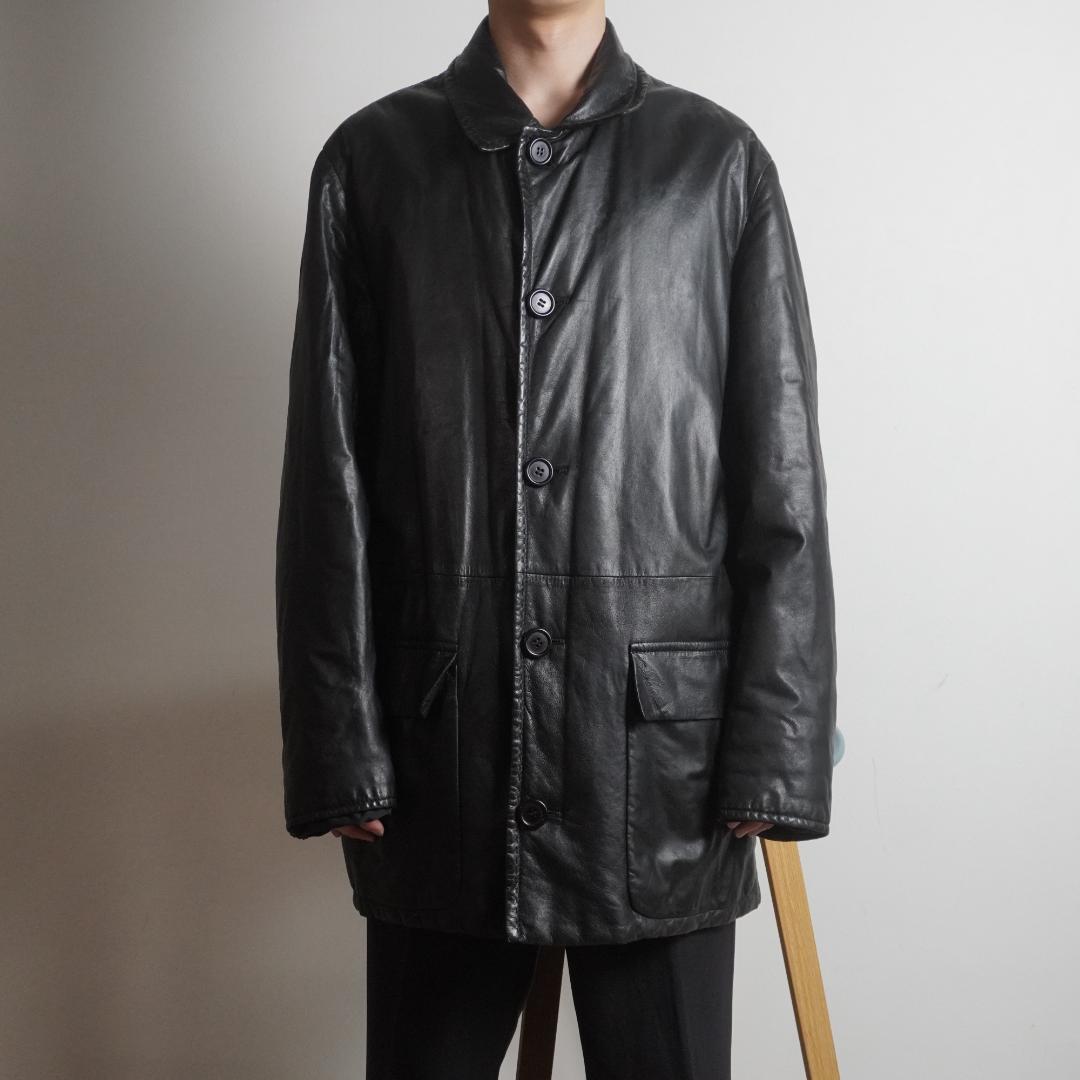 GIANFRANCO FERRE リバーシブルレザージャケット 黒/XW225