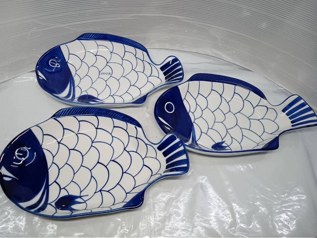 DANSK ダンスク フィッシュ プレート 魚 皿 大皿 3枚 セット