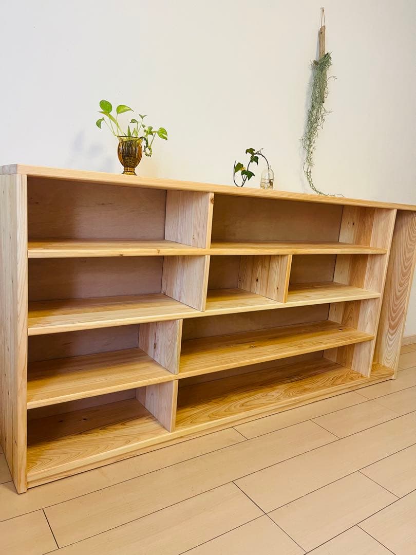 ひのき　収納棚　ラック　チェスト　無垢材家具　棚　檜　桧