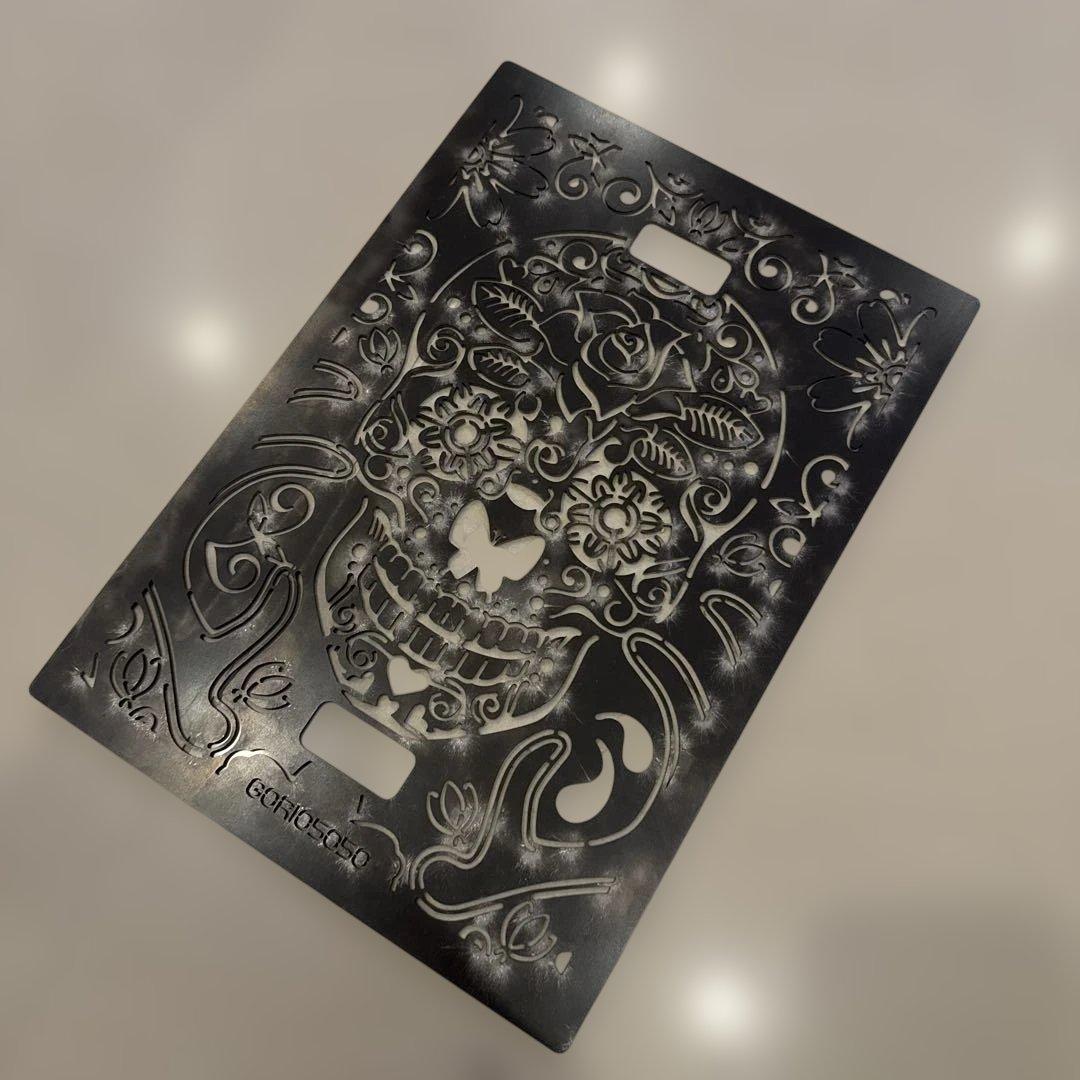 新品‼️GORIO5050✨フラットバーナーカスタムプレート【Skull】