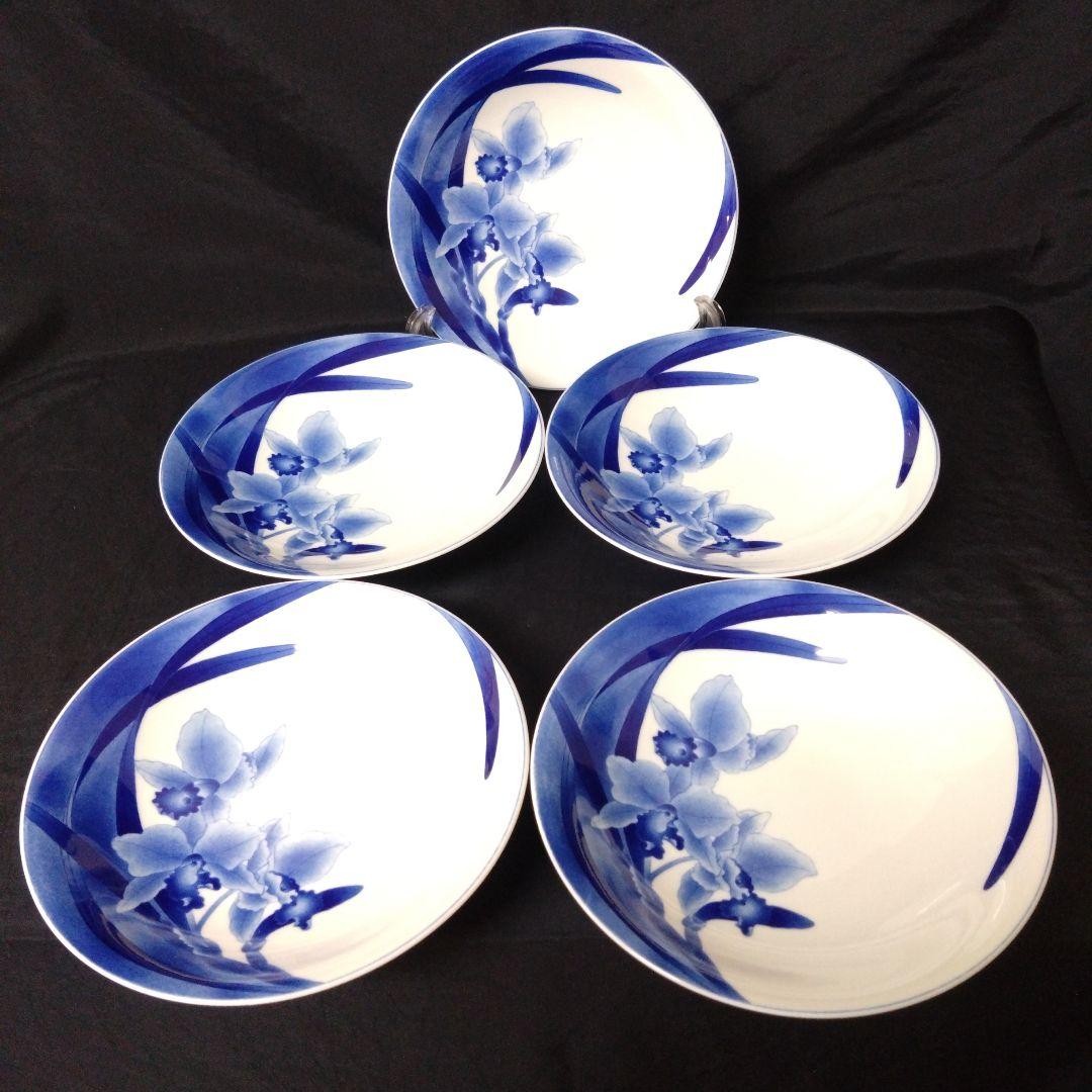 未使用 有田焼 香蘭社 中深皿5枚 煮物椀　お祝い