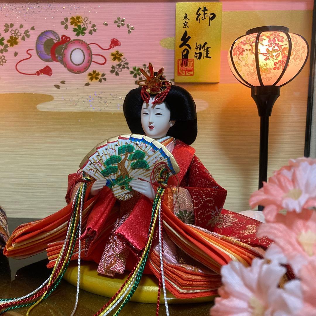 久月　三五雛人形　親王飾りケース入り