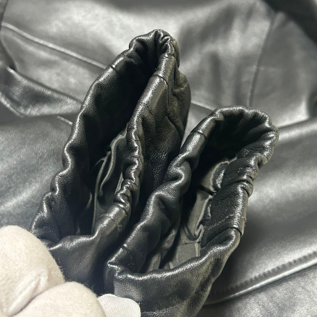 【超希少3L 牛革】ジースターロウ　レザージャケット　ライダース　刺繍　ロゴ金具