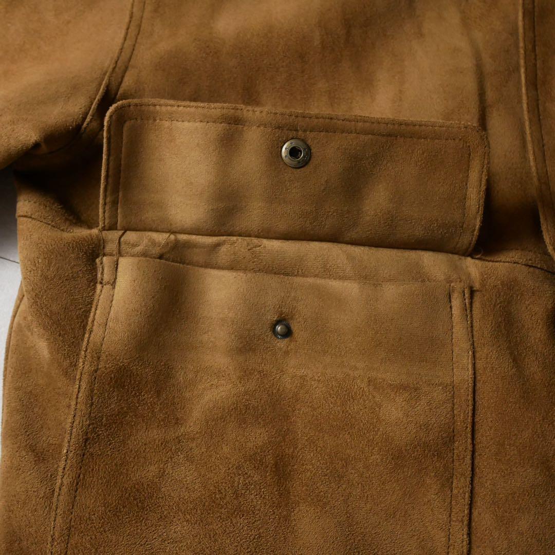 ユーロ A2 スエードレザージャケット キャメル XL