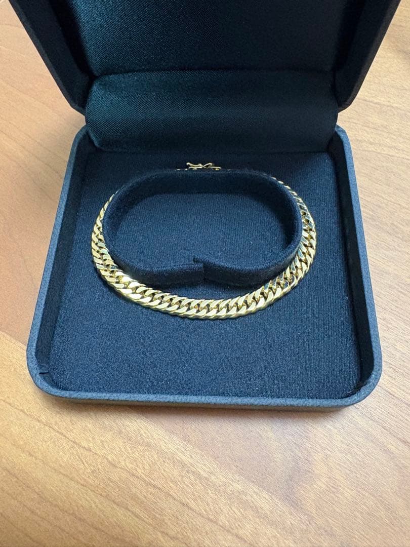 喜平ブレスレット K18 6面 ダブル 18.1g 17.5cm 造幣局刻印有り