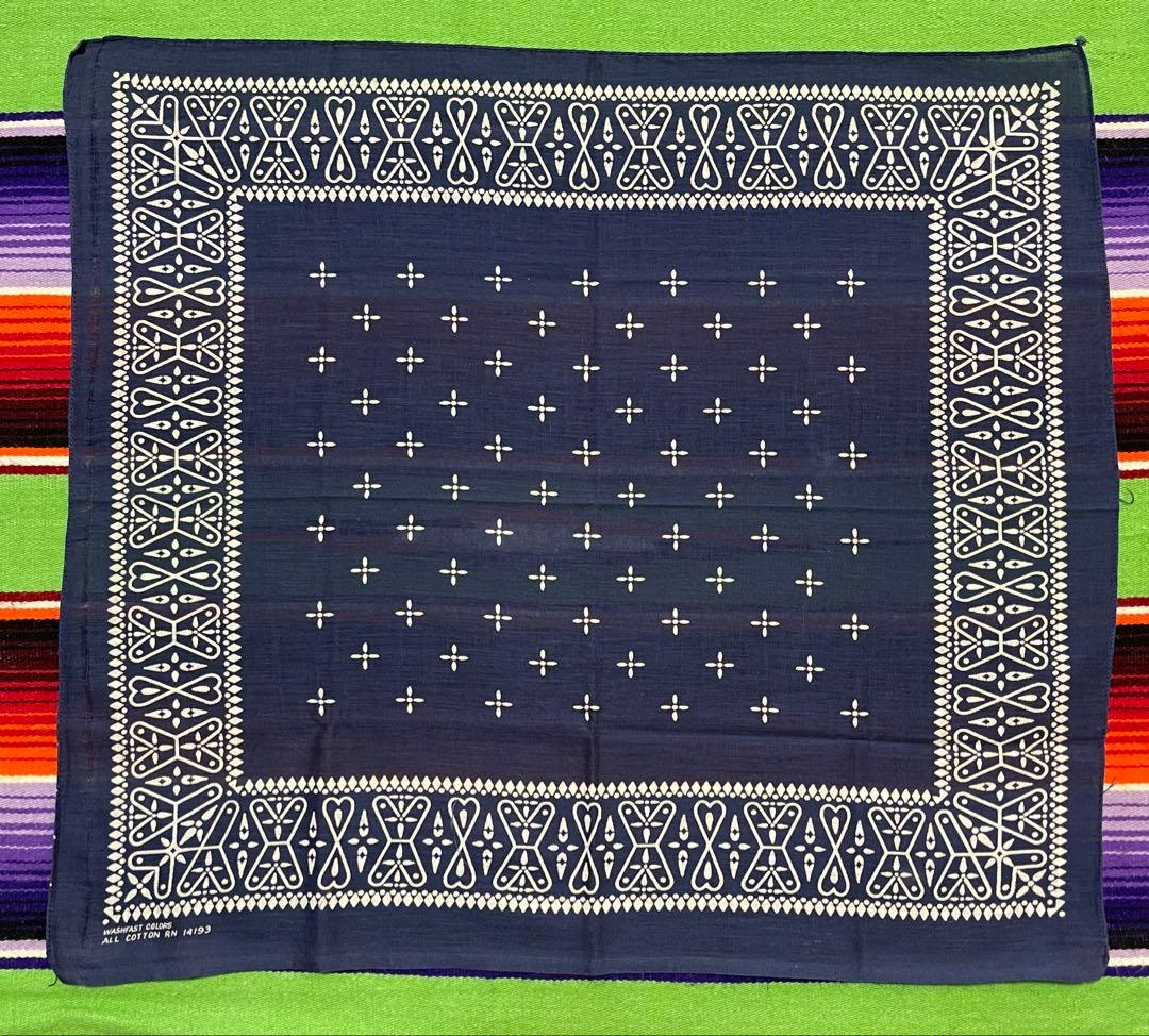 【Eye 】⑧⓪⑦60s USA製 バンダナ WAMCRAFT クロス柄