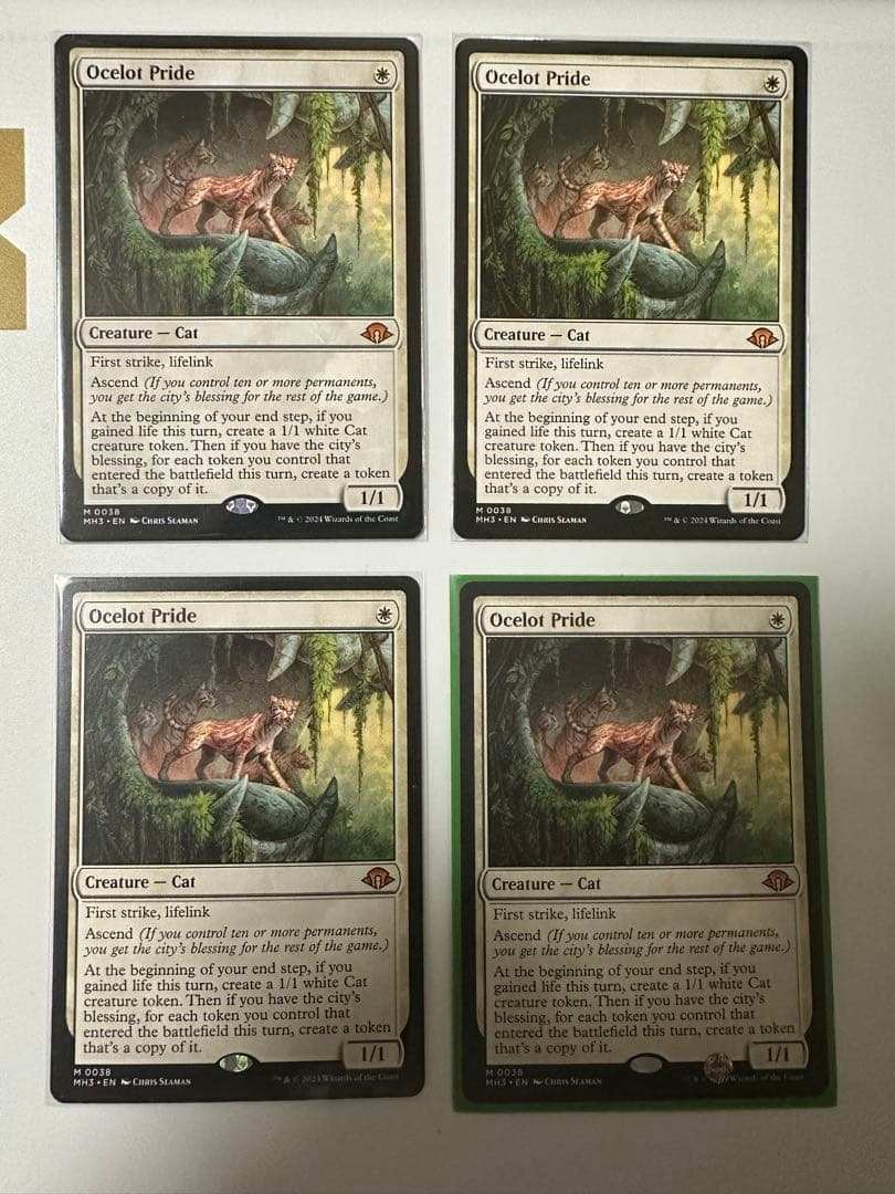 オセロットの群れ　英語　4枚セット　MTG