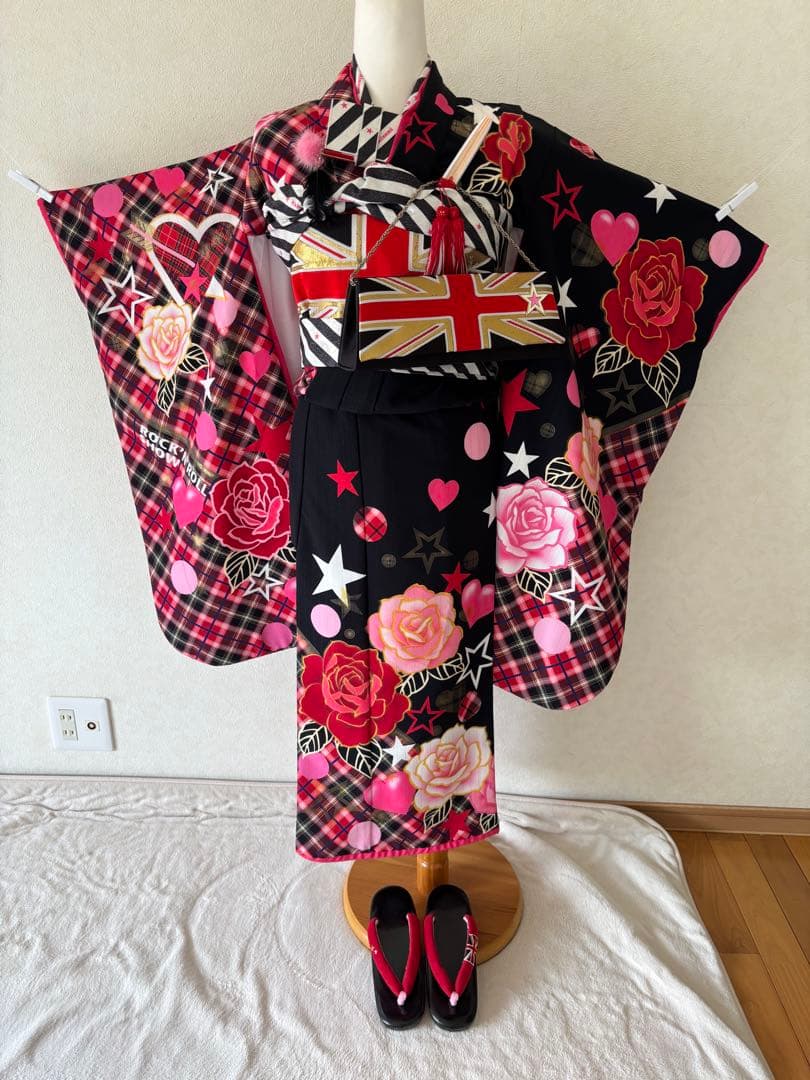 四*ー様 南明奈 美品 七五三 7歳 着物 9点セット