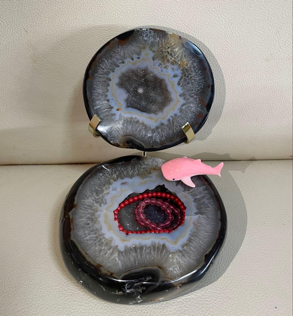 トレジャー瑪瑙 ドゥルージーアゲート 聚宝盆 約1.8キロ シュガー 浄化 幸運