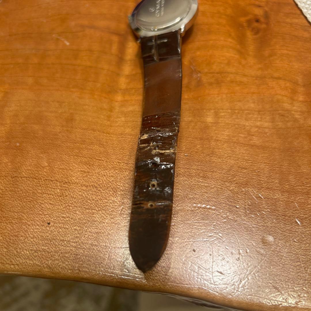 あ*ー様 CYMA 手巻き時計 シルバー/ブラウン