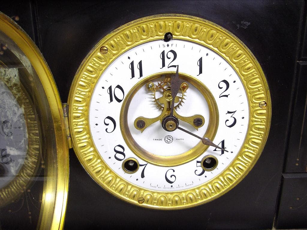 精工舎 ゼンマイ機械式 振り子 置時計 戦前 稼働品 ボンボン時計 アンソニア