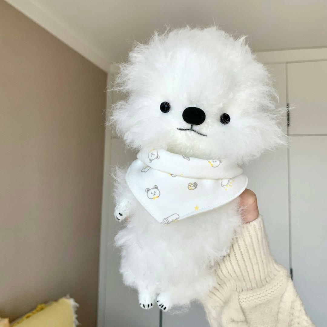 モコモコ綿飴ちゃん ワンワン 犬 アーティストベア 海外作家様 ハンドメイド