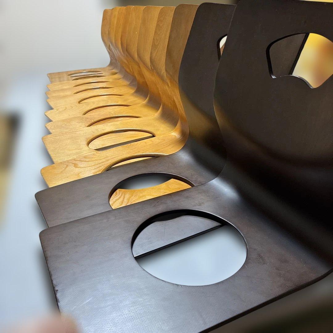 木製オープンバックデザイン座椅子