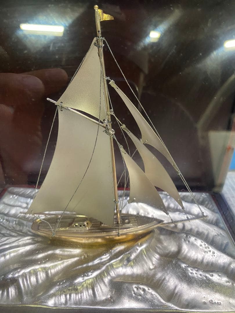 銀製　ヨット　船　1隻