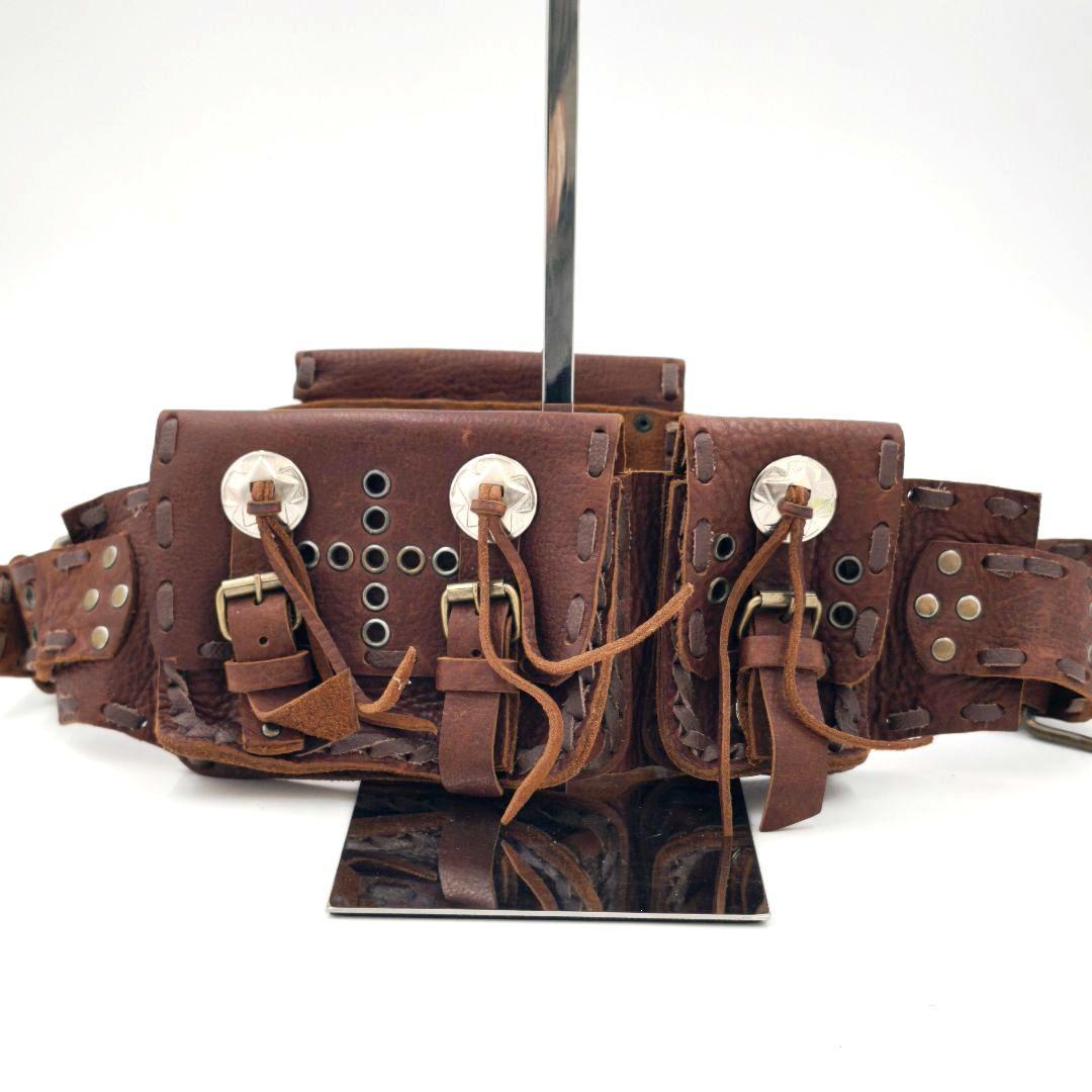 【激レア 希少】ボディバッグ 本革 アモベルト バンダリア パンク バイカー