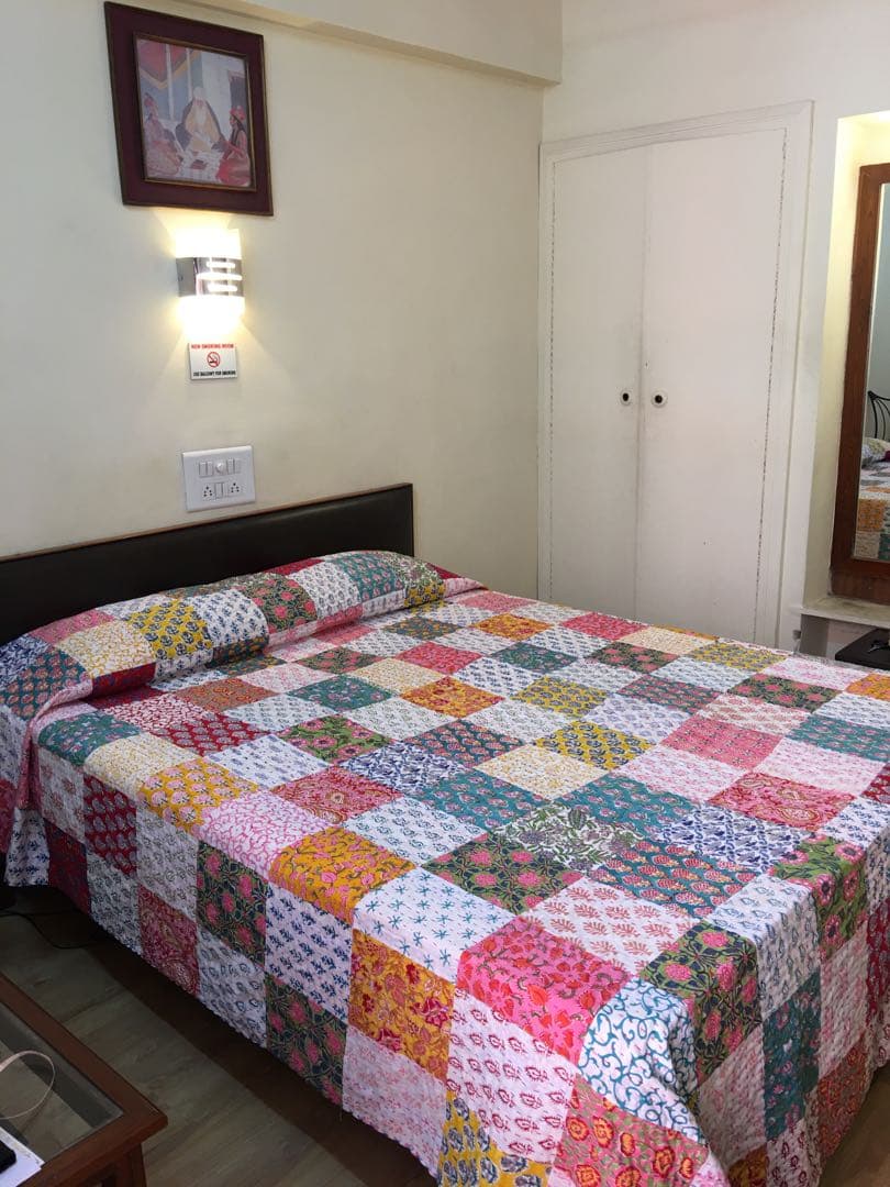 インド　ブロックプリント　マルチカバー  ベットカバー