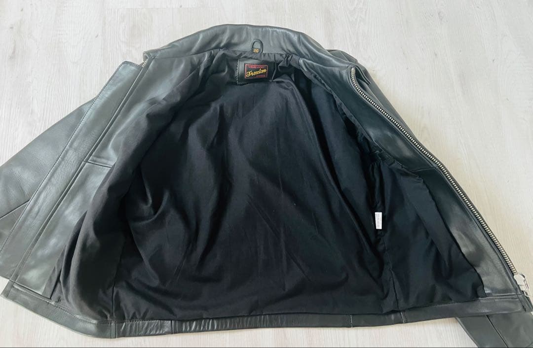 Freedom フリーダム シングルライダースジャケット 牛革 36