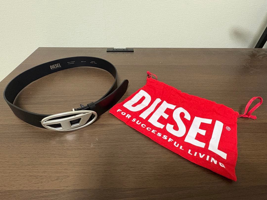 DIESEL 本革 ベルト 85/34 専用袋付き
