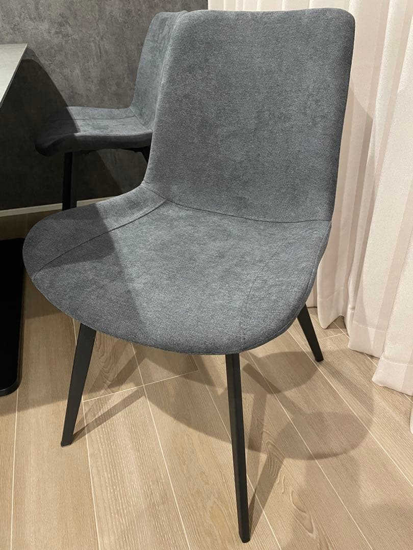 【新品】ダイニングチェア モダン×シンプル グレー 1脚