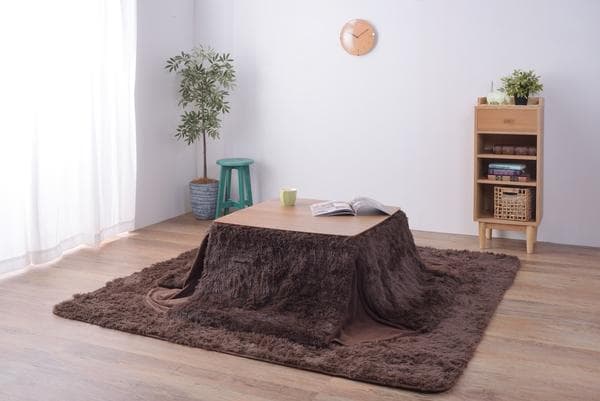 おしゃれ ふかふか 触り心地いい かわいい 暖かい 正方形 こたつ布団 ブラウン