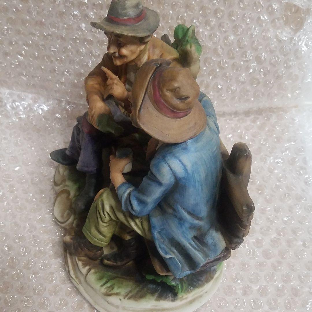 イタリア陶器製　人形　フィギュア　フィギュリン　おじいさん　アンティーク舶来品